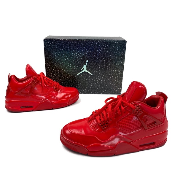 red patent leather jordan 4